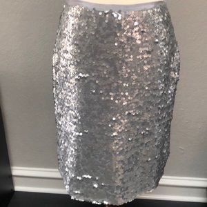 Pretty Silver Sequin Size 6
